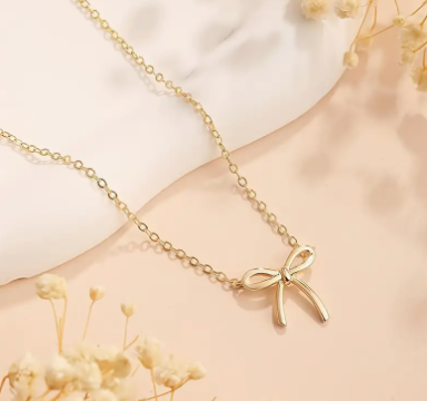 Zireeria Bow Necklace- 18k